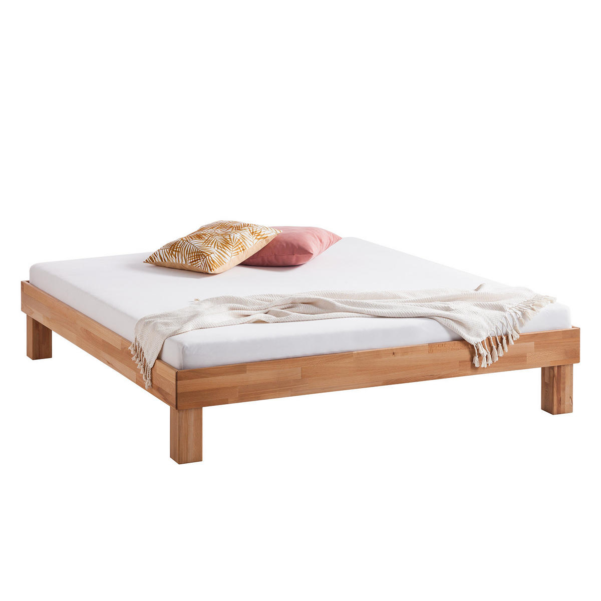 BETT - Massivholz - Kernbuche, Holz (160/200cm) - home24