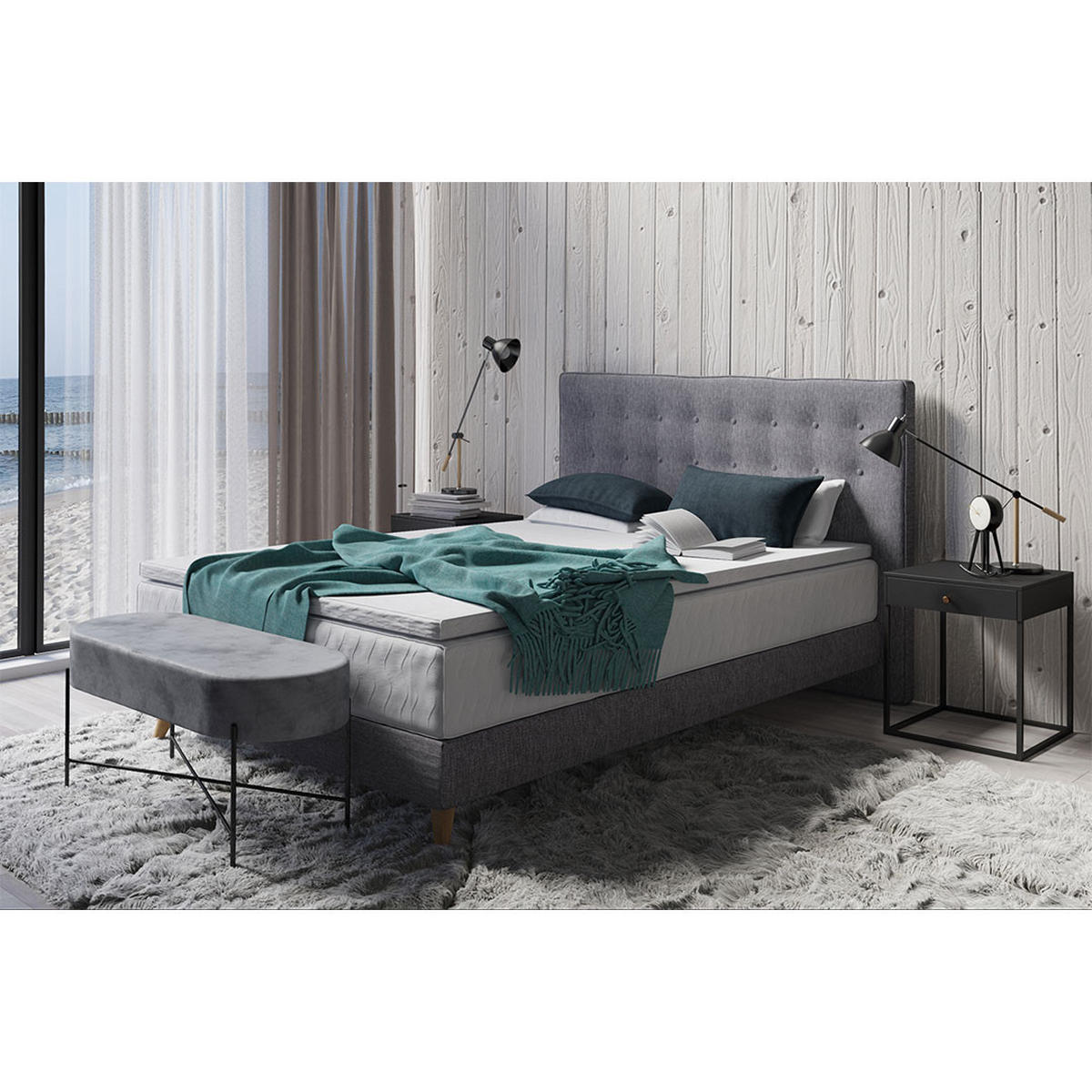NACHTTISCH Pops Schwarz 41/43/50 cm - Schwarz, Metall (41/50/43cm) - ebuy24