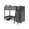 KINDERZIMMER Set Kariotta 1 Holzwerkstoff + Massivholz Anthrazit/Buche - Anthrazit, Holz (210/160/110cm) - 58aufmkessel