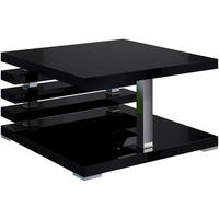 KAFFEETISCH 60x60x32 cm - Hochglanz Schwarz - YOTO - Schwarz Hochglanz, Holzwerkstoff (60/60/32cm) - ALTDECOR