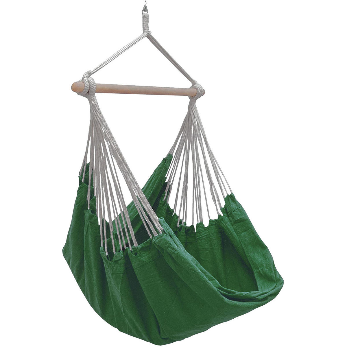 XXL-HÄNGESESSEL 185/130 cm Belastbar bis 150 kg Dunkelgrün - Grün, Textil (130/155/185cm) - Amanka