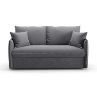 SCHLAFSOFA 3-sitzer mit express-Öffnung in stoff mika 185/104/90 cm - Grau, Holz (185/90/104cm) - Calicosy