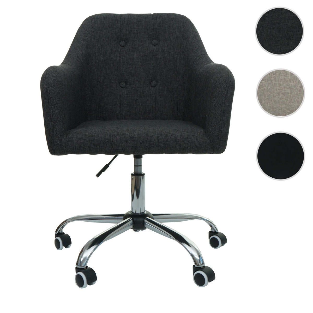 BÜROSTUHL Grau - Grau, Textil (57/95/62cm) - MCW