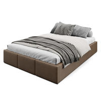 POLSTERBETT für Schlafzimmer Bett mit Stauraum Braun 140x200cm - Braun, Holzwerkstoff/Textil (160/200cm) - Muralo