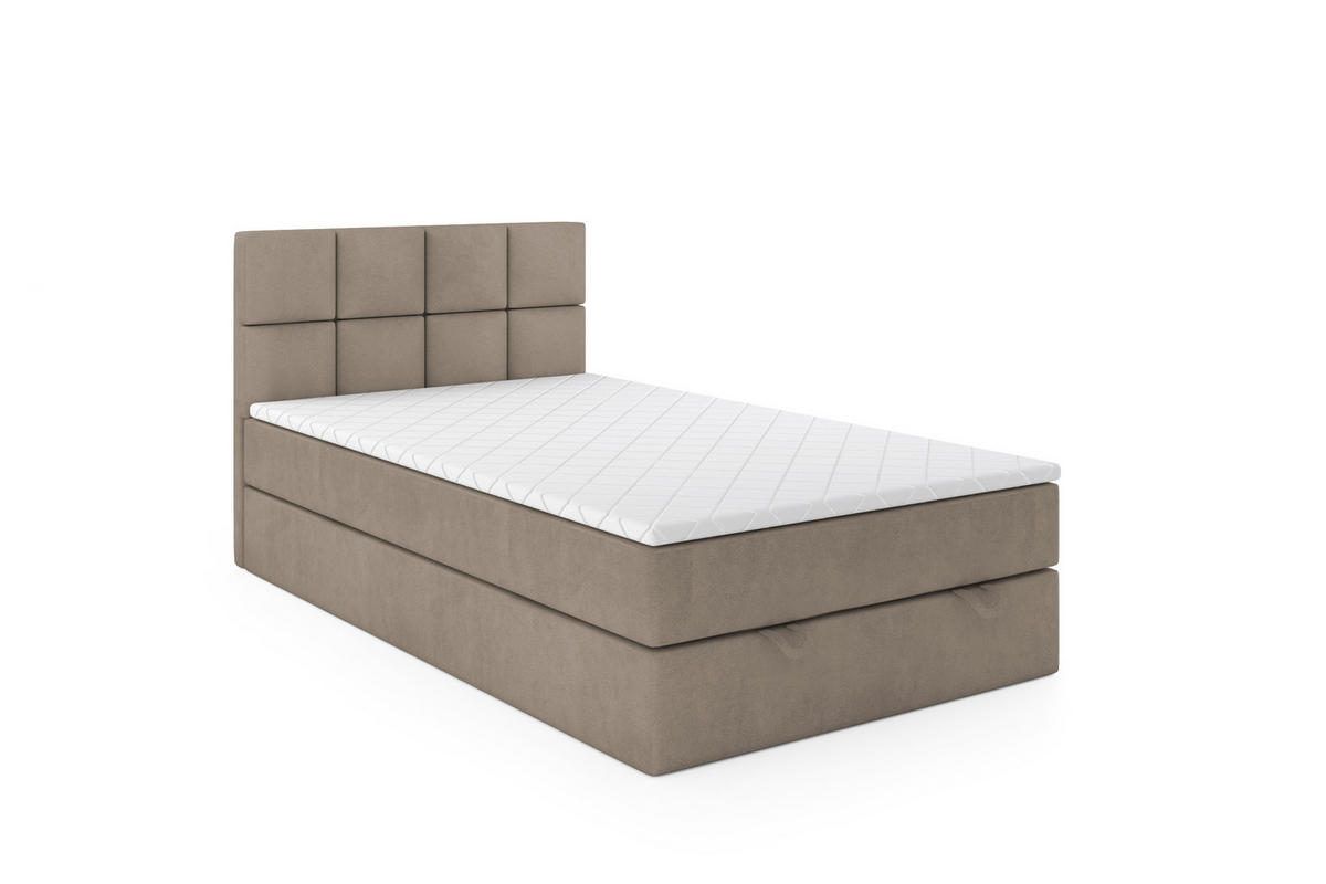BOXBETT OLAF 120 x 200 Beige - Beige, Textil/Metall (120/200cm) - VLR BEDS