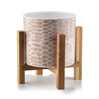 BLUMENTOPF Ava Cappuccino 17/14/14 cm Keramik - Beige/Braun, Keramik (14cm) - Mondex