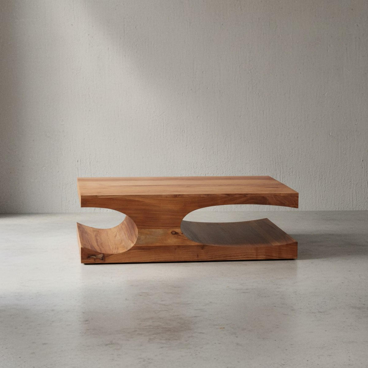 COUCHTISCH Massivholz mit zwei Ablagefächern, handgefertigt und pflegeleicht, Beige 118x70x38 cm - Beige, Holz (70/118/38cm) - KADIMA DESIGN