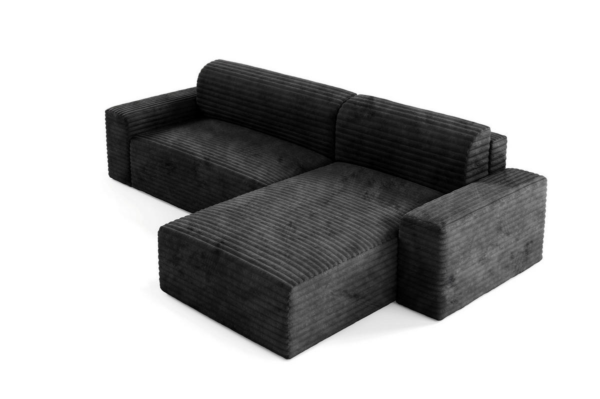 ECKSOFA mit Schlaffunktion Schwarz - Schwarz, Holz/Holzwerkstoff (300/185cm) - Furnisell