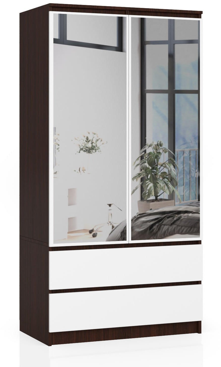 RAUMHIRSCH FURNITURE SKŘÍŇ tmavě hnědá, bílá 180/90/51