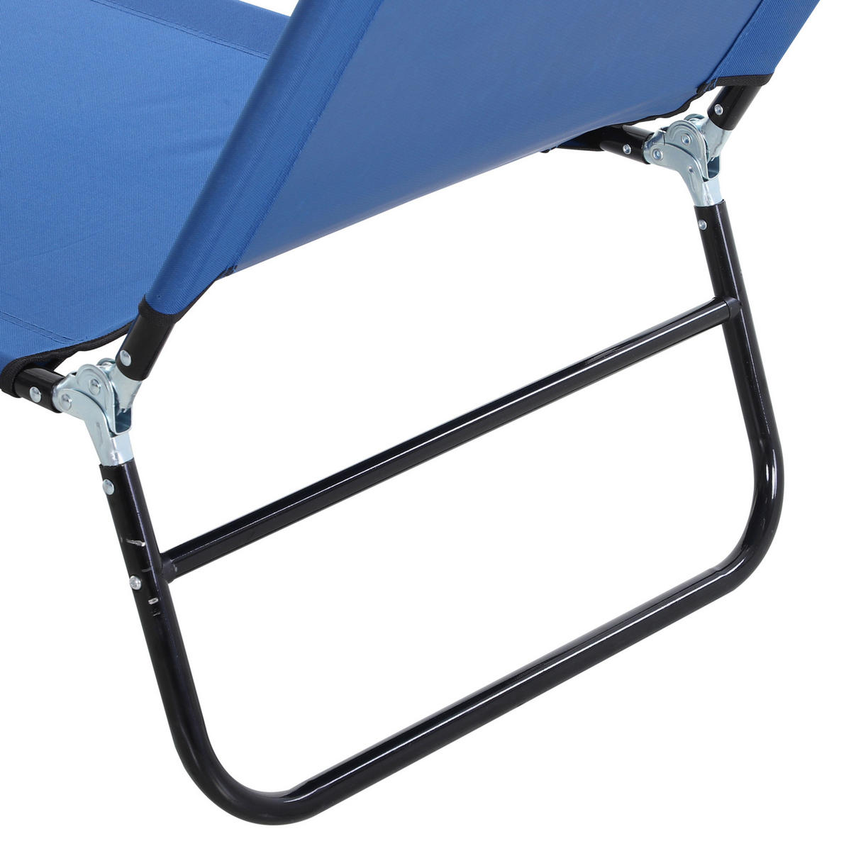 SONNENLIEGE, 5-fach verstellbare Rückenlehne, schnelltrocknend, Metallrahmen, 190 x 56 x 28 cm, Blau - Blau, Metall (188/28/56cm)