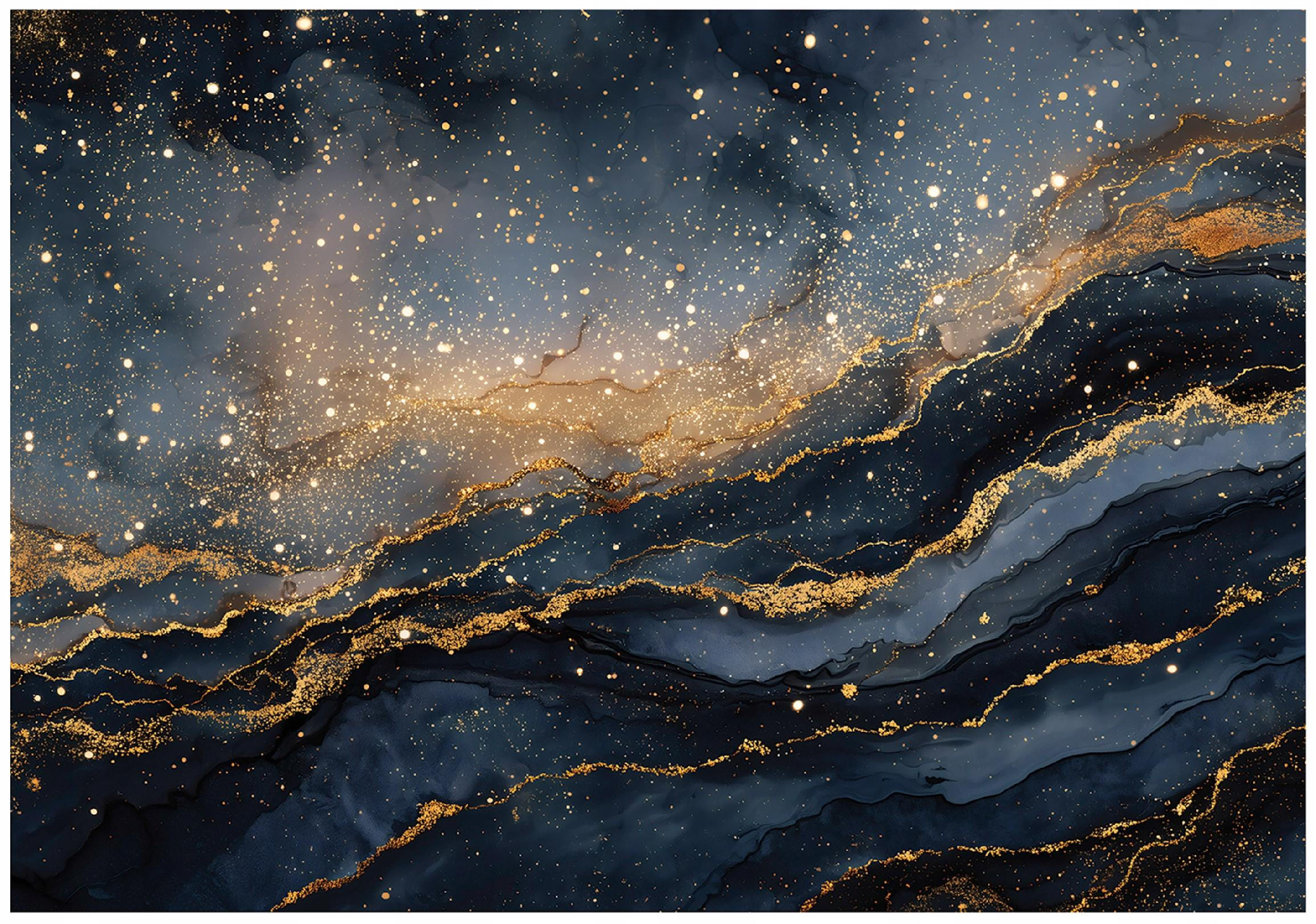 FOTOTAPETE Marmor Abstrakt Schwarz 312x219 cm - Multicolor, Textil (312/219cm) - Wallarena