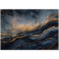 FOTOTAPETE Marmor Abstrakt Schwarz 312x219 cm - Multicolor, Textil (312/219cm) - Wallarena