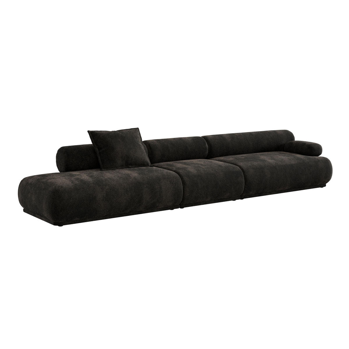 SOFA 4,5-SITZER Rembrandt Rechts Dunkelbraun - Braun, Kunststoff (402/68/97cm) - Zuiver