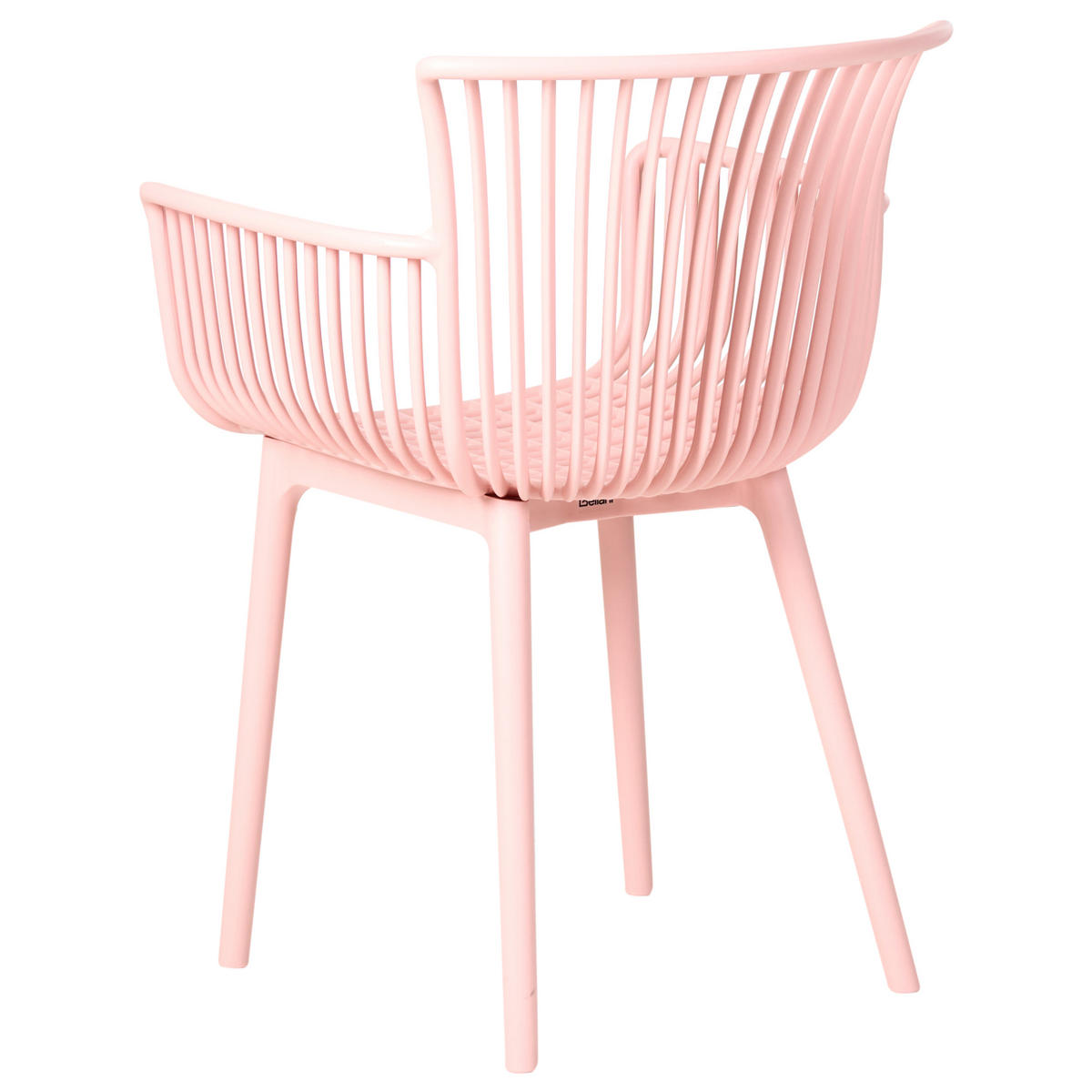 GARTENSTUHL 4er-Set Rosa Pesaro - Pink, Kunststoff (58/84/45cm) - Beliani