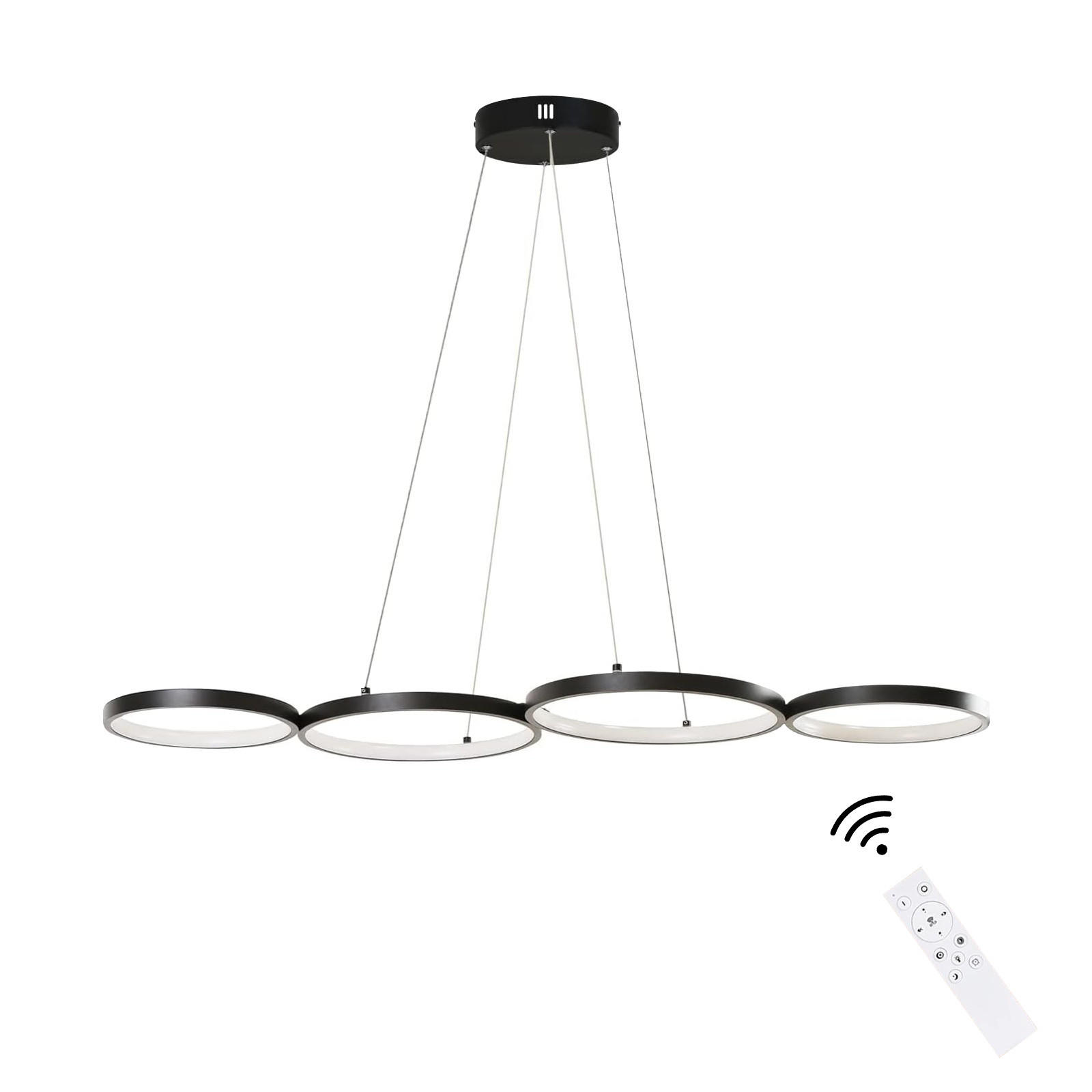 HÄNGELEUCHTE Sphäre 88/32/160 cm - Schwarz, Metall (88/32/160cm) - Nettlife