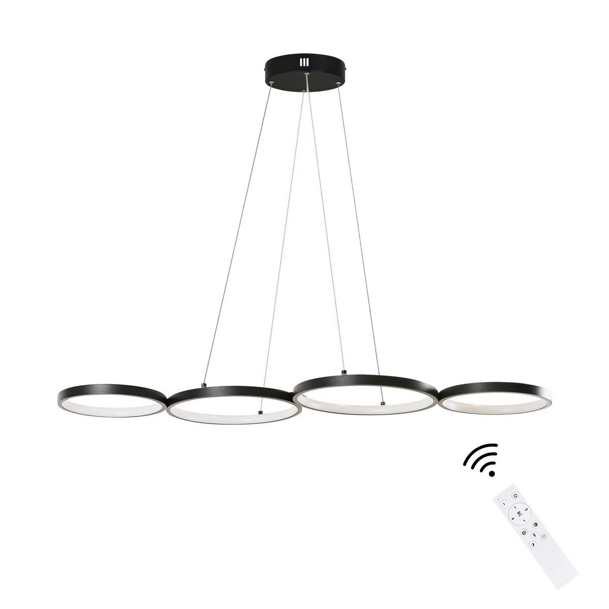 HÄNGELEUCHTE Sphäre 88/32/160 cm - Schwarz, Metall (88/32/160cm) - Nettlife