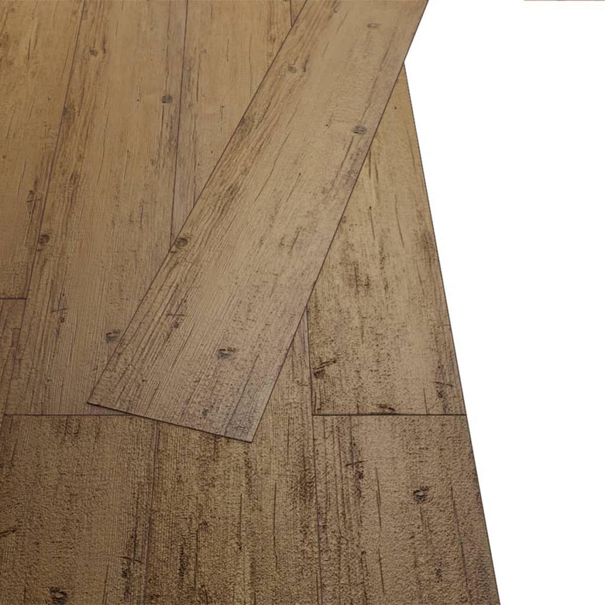 VINYLBODEN PVC-Dielen selbstklebend Walnussbraun 5,02m² - Walnussfarben, Kunststoff (91.5/15.2/1.3cm) - DELUKE