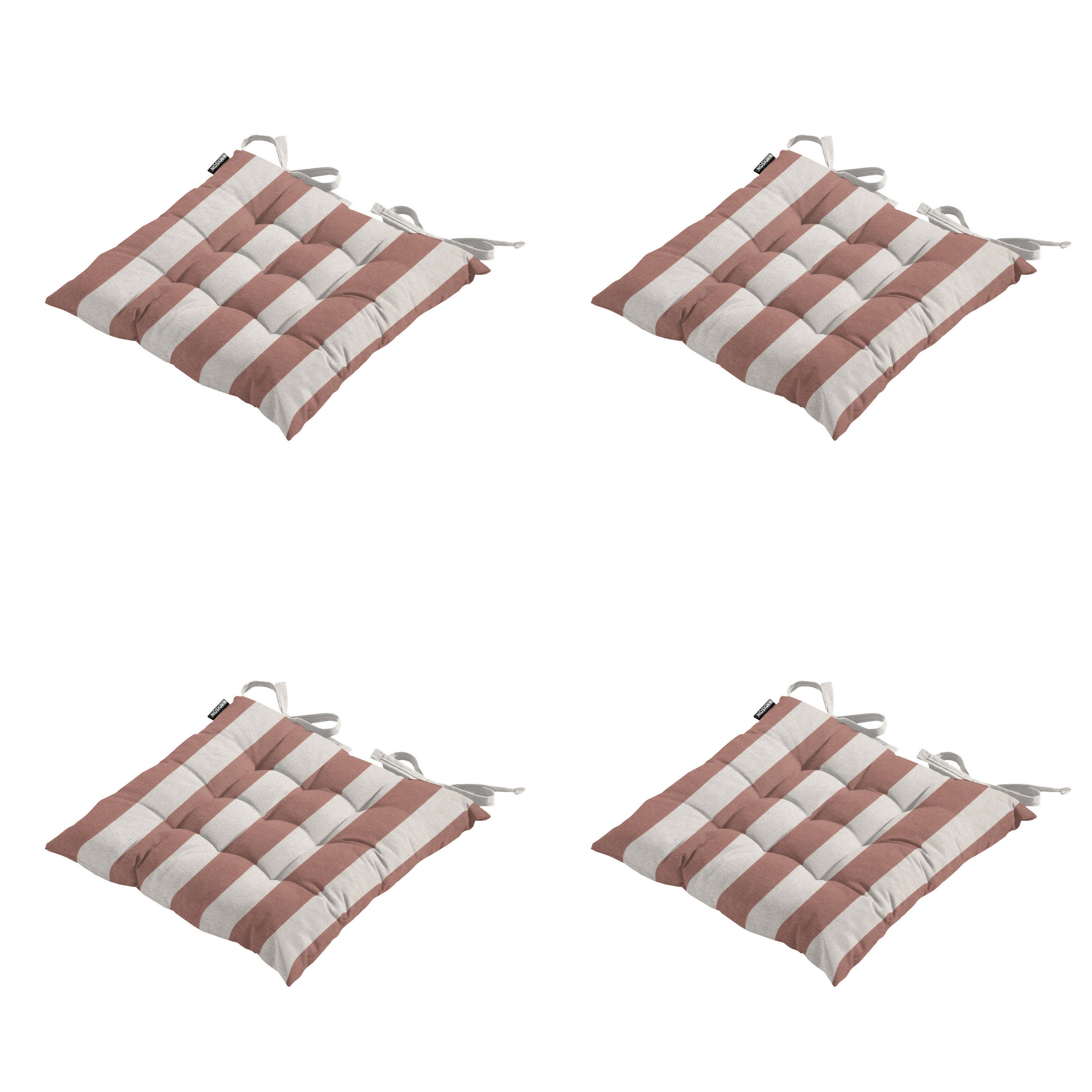 SITZKISSEN Amora - Braun - 46/46/8 cm - 4er-Set - Braun, Textil (46/8/46cm) - Madison