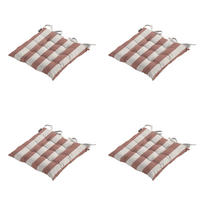 SITZKISSEN Amora - Braun - 46/46/8 cm - 4er-Set - Braun, Textil (46/8/46cm) - Madison