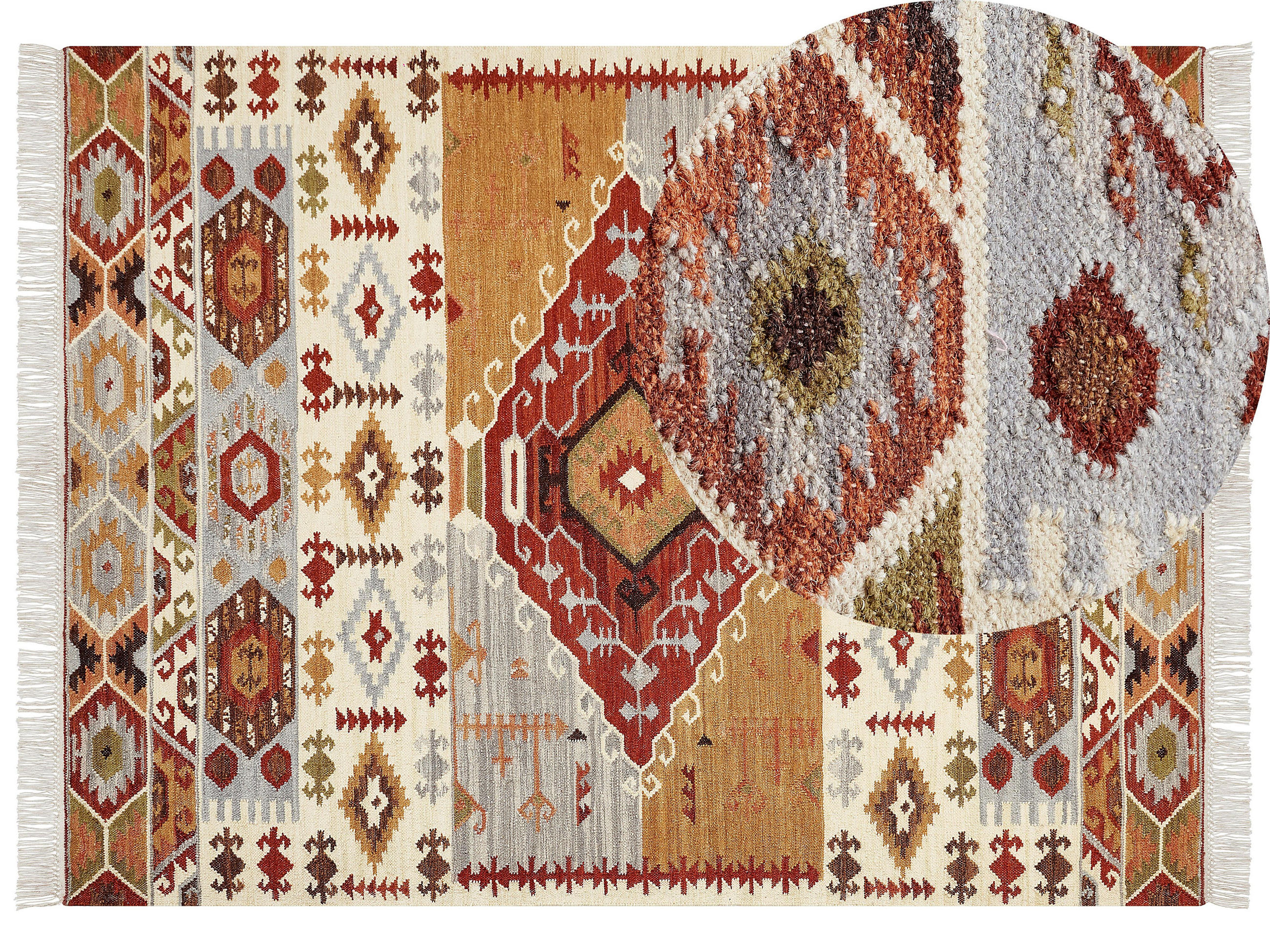 KELIM-TEPPICH Proshyan 230/160 cm - Multicolor, Textil (160/230cm) - Beliani