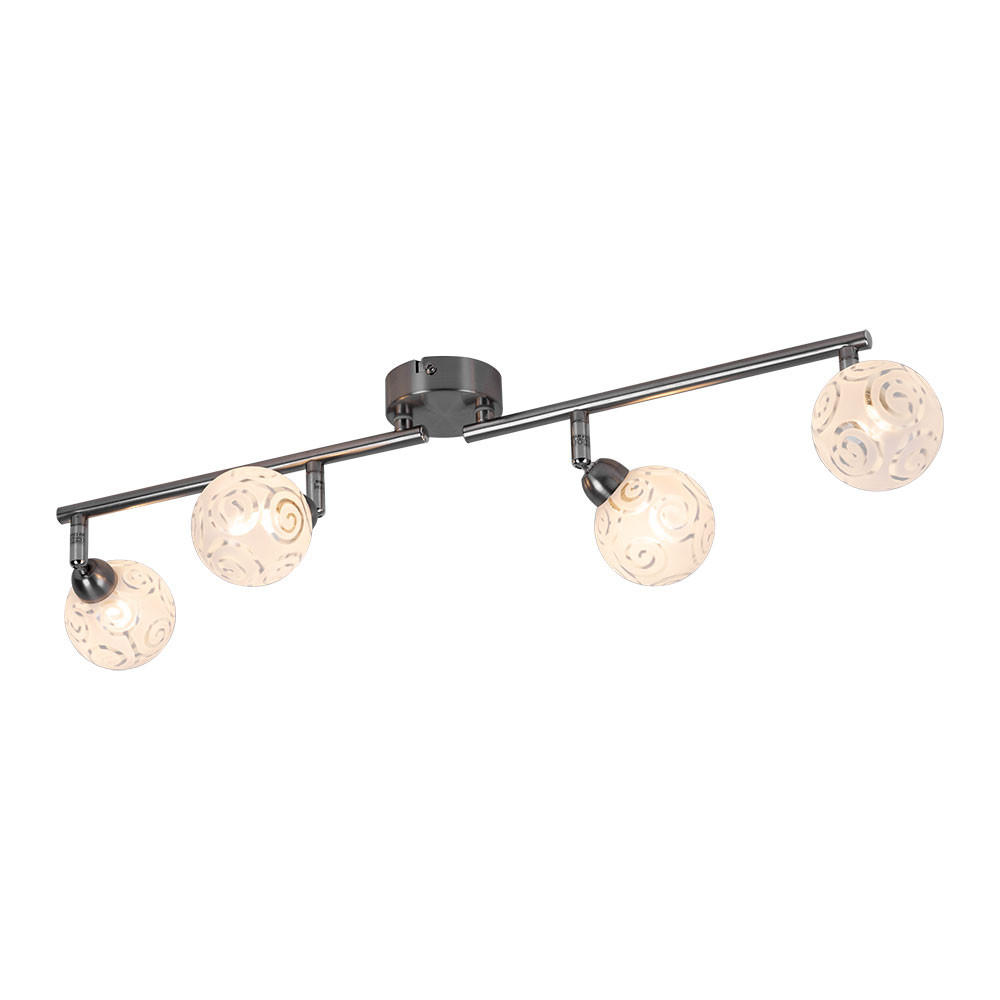 LED DECKENLEUCHTE ORLENE Silber Matt - Silberfarben, Glas (60/8/18cm) - Globo Lighting
