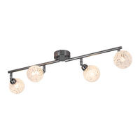 LED DECKENLEUCHTE ORLENE Silber Matt - Silberfarben, Glas (60/8/18cm) - Globo Lighting