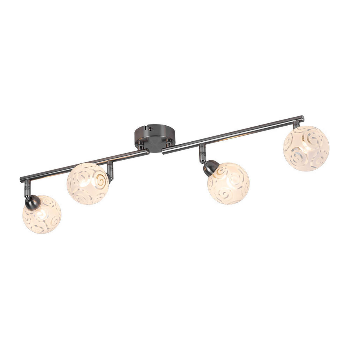 LED DECKENLEUCHTE ORLENE Silber Matt - Silberfarben, Glas (60/8/18cm) - Globo Lighting