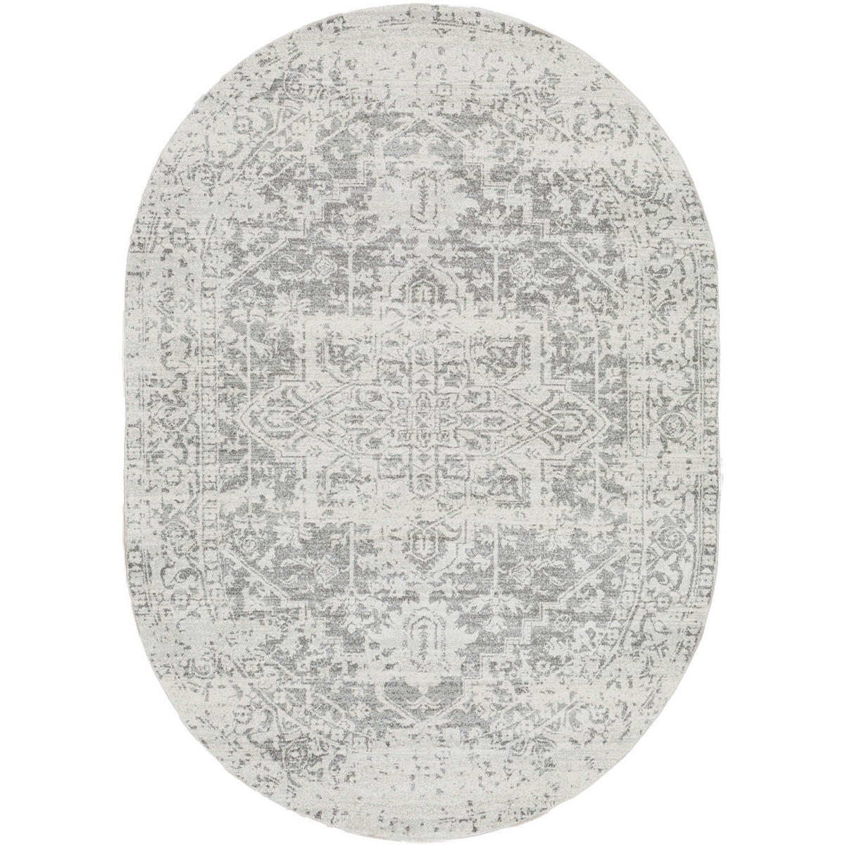VINTAGE-TEPPICH Oval 200/275 cm Grau - Grau, Naturmaterialien/Textil (200/275cm) - LIVABLISS