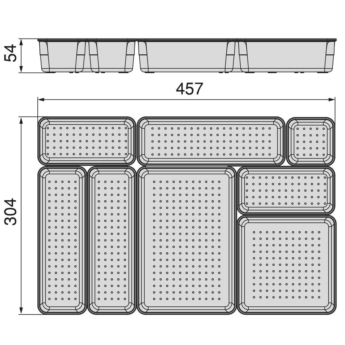 ORGANIZER-WÜRFEL Cube Kit für Schublade, Kunststoff, Transparent 8er-set - Transparent, Kunststoff (24.5/11/24.5cm) - EMUCA