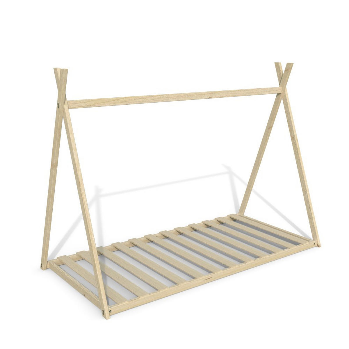 HAUSBETT SIOUX mit Lattenrost / Hausbett 90x190 Natural - Naturfarben, Holz (90/190cm) - Weber Industries