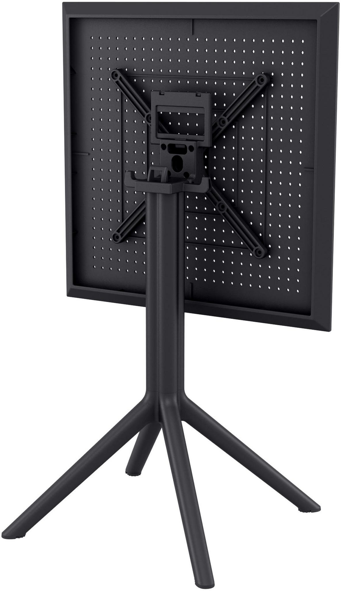 GARTENTISCH eckig 60/60/74 cm Kunststoff schwarz - Schwarz, Kunststoff (60/60/74cm) - CLP