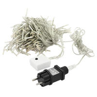 LICHTERKETTE Vorhang 200 cm mit 240 LED Kaltweiß - Weiß, Kunststoff (200cm) - ECD-Germany