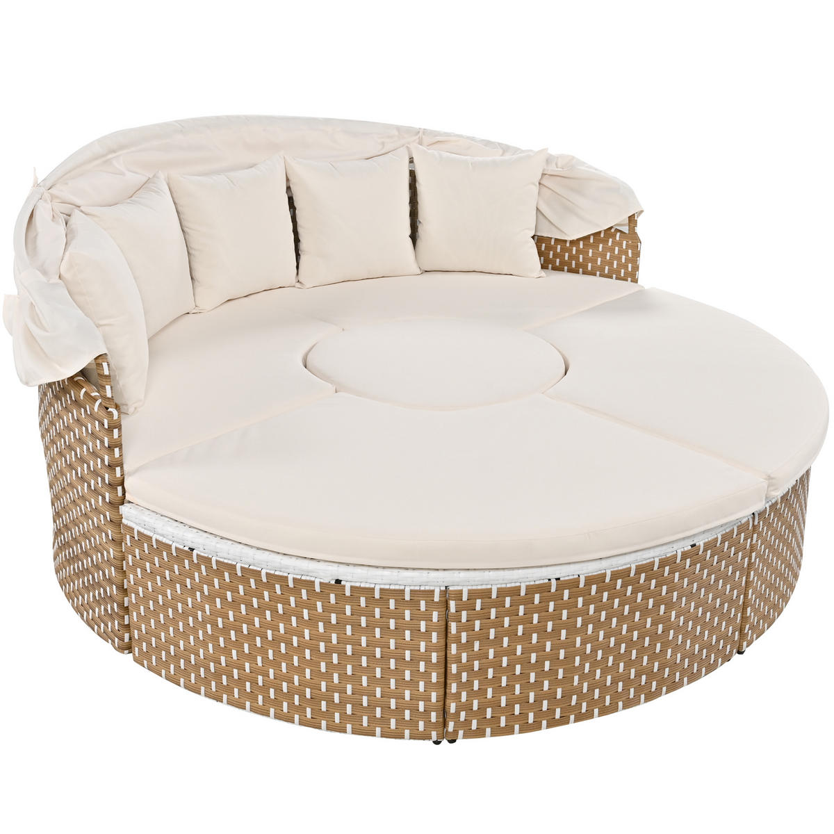 GARTENLOUNGE 5-tlg. Beige - Beige, Metall - ComfortXL