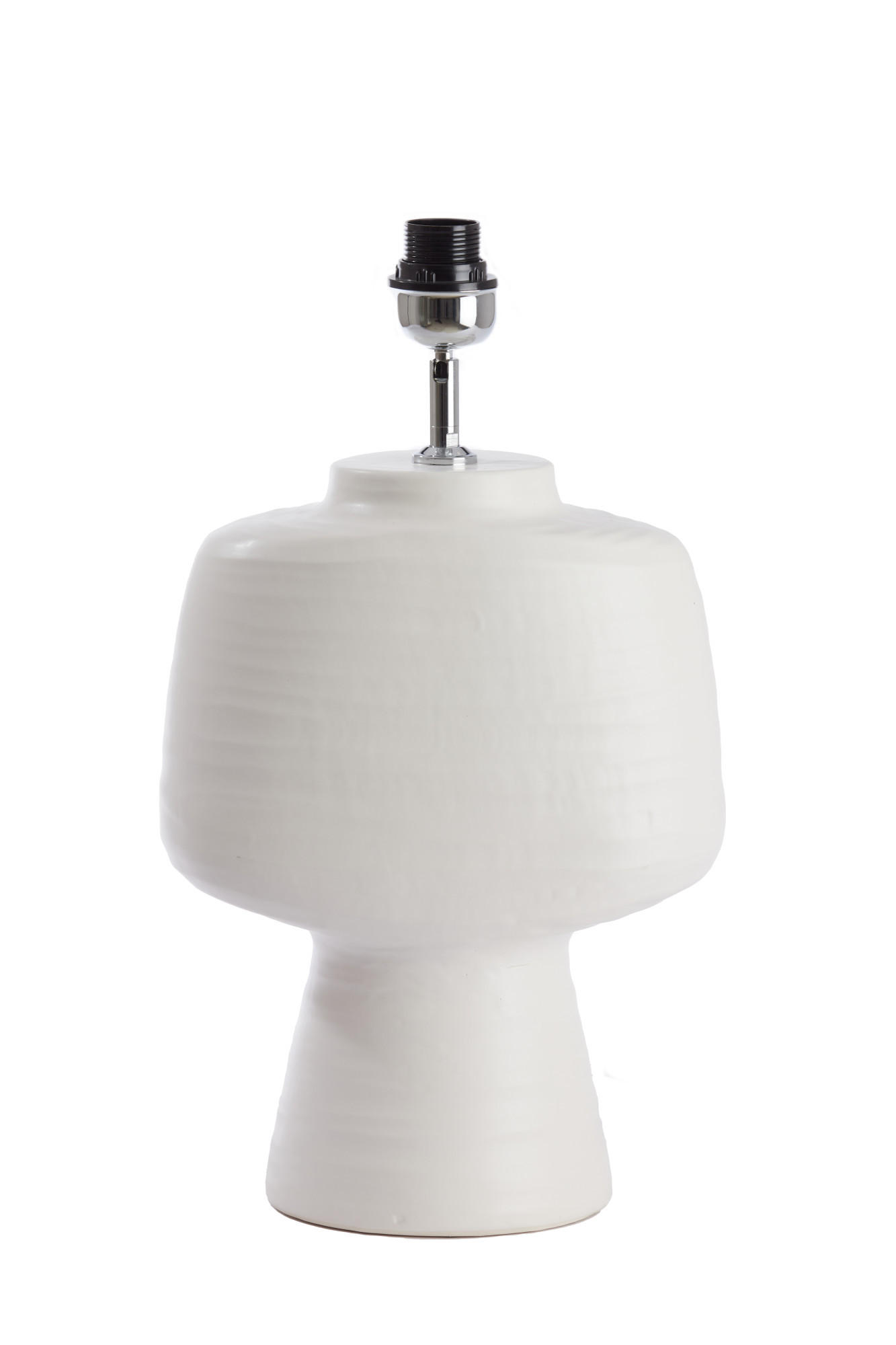 LAMPENFUSS Gandoro Weiß Ø29,5/49 cm - Weiß, Keramik (29.5/18.5/49cm) - Light & Living