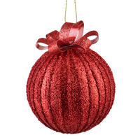 CHRISTBAUMKUGEL SANTA LILA 10cm Styropor - Rot, Kunststoff (12/12/14cm) - Mondex