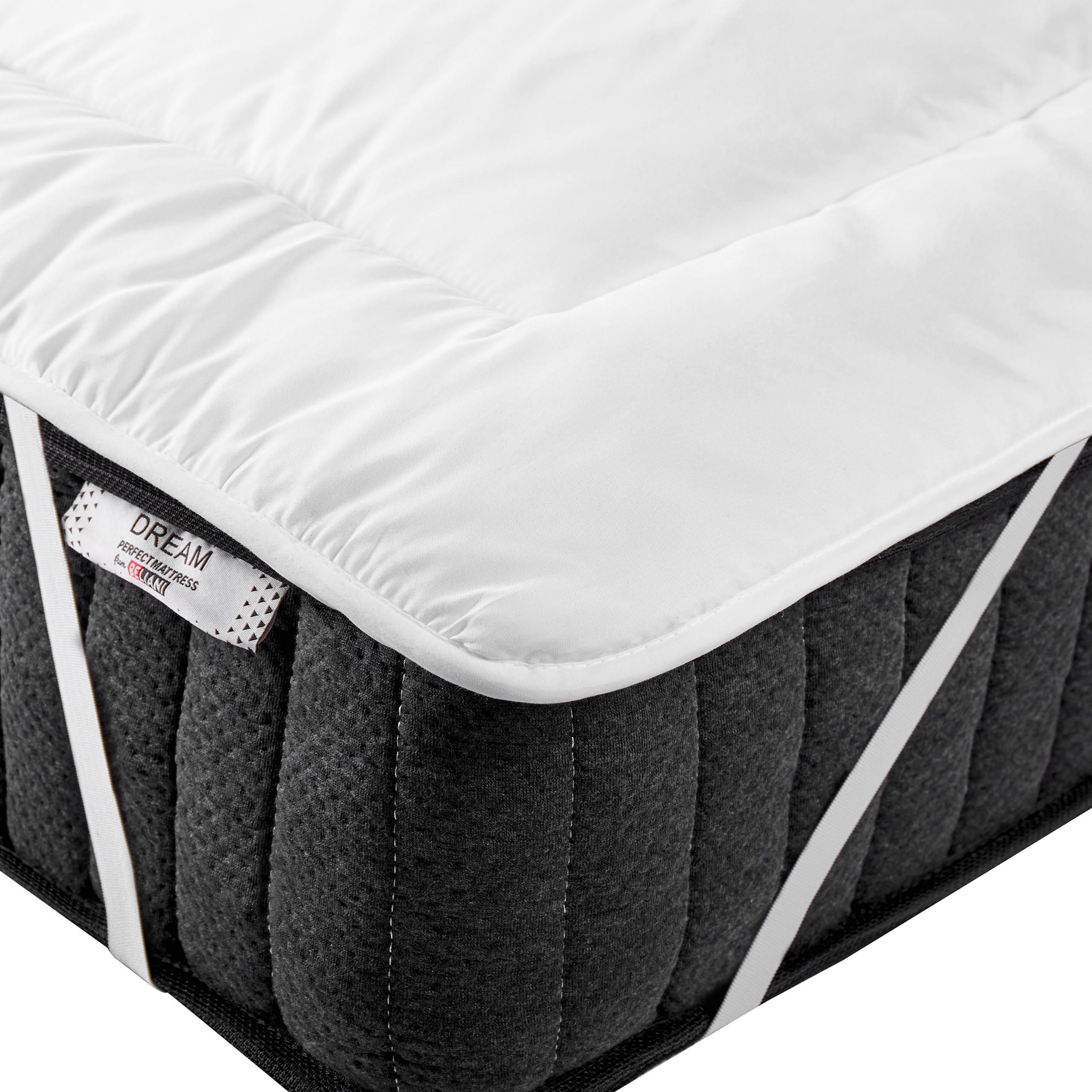 MATRATZENTOPPER 160/200 cm Aizkorri - Weiß, Textil (160/200cm) - Beliani