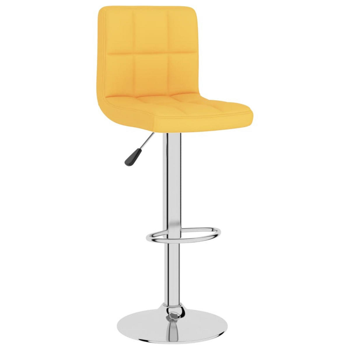 BARHOCKER 2er set Senfgelb Stoff - Gelb/Silberfarben, Textil/Metall (47/111/40cm) - vidaXL