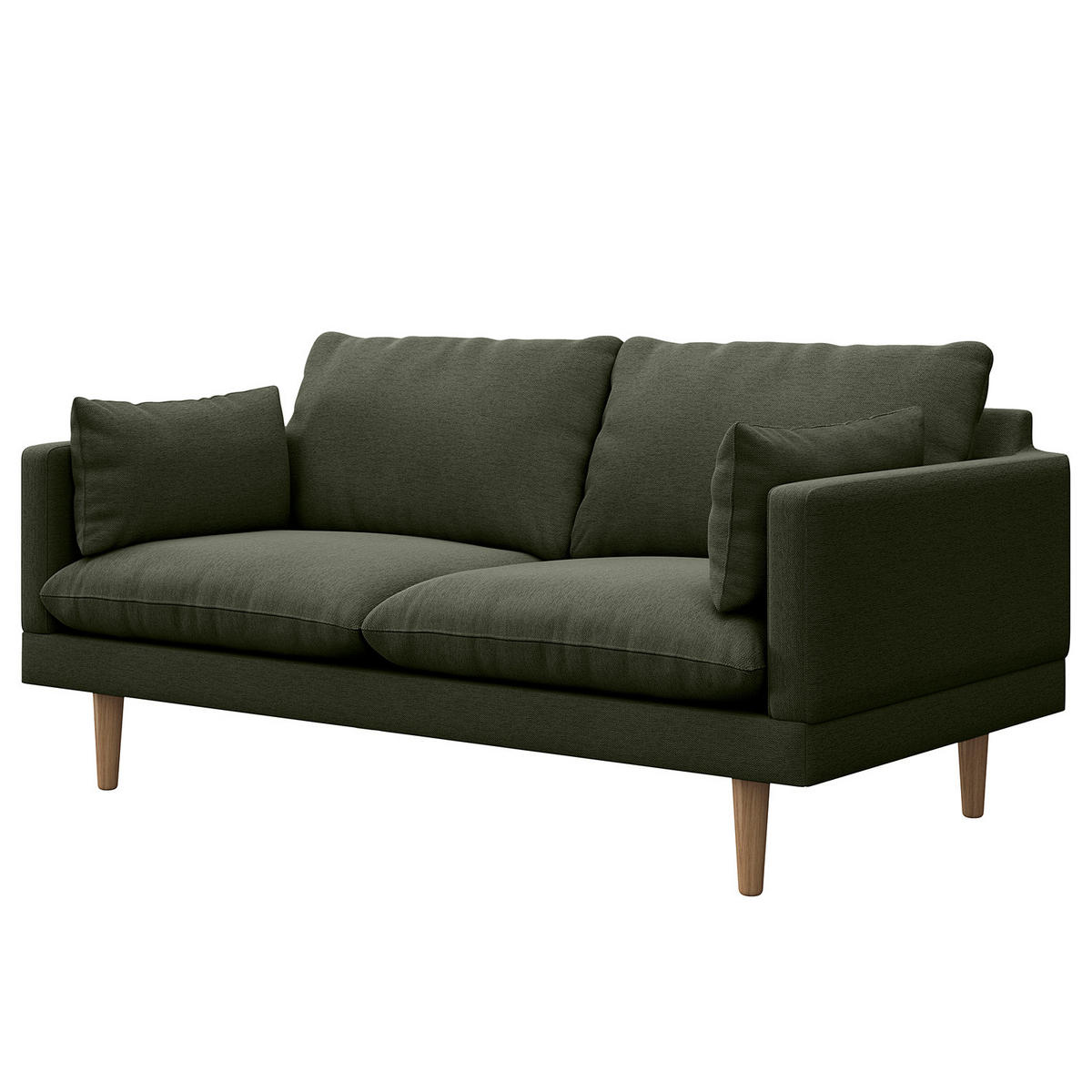 2-SITZER SOFA - Webstoff - Grau, Textil (162/83/85cm) - home24