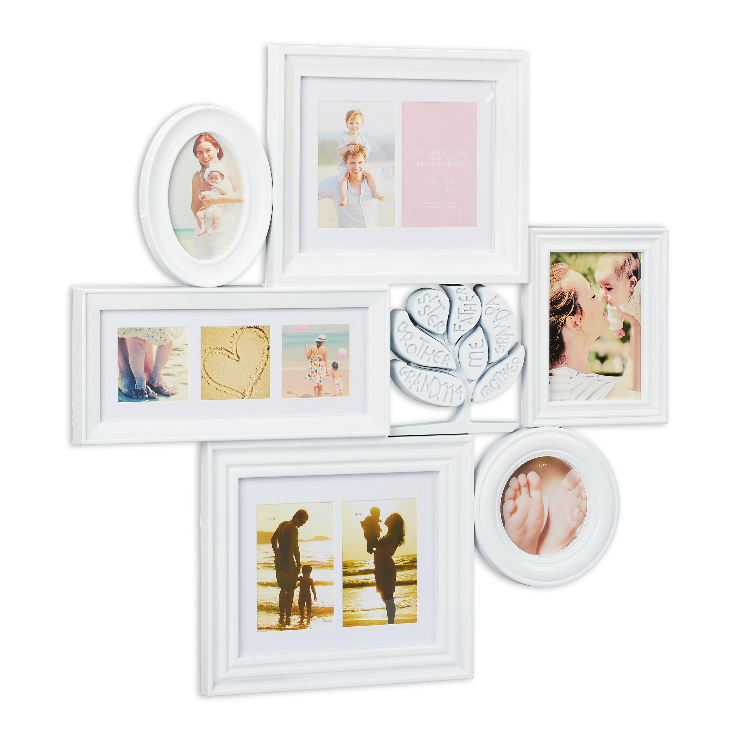 BILDERRAHMEN - Weiß, Holzwerkstoff/Kunststoff (70.5/70.5/3.5cm) - Relaxdays