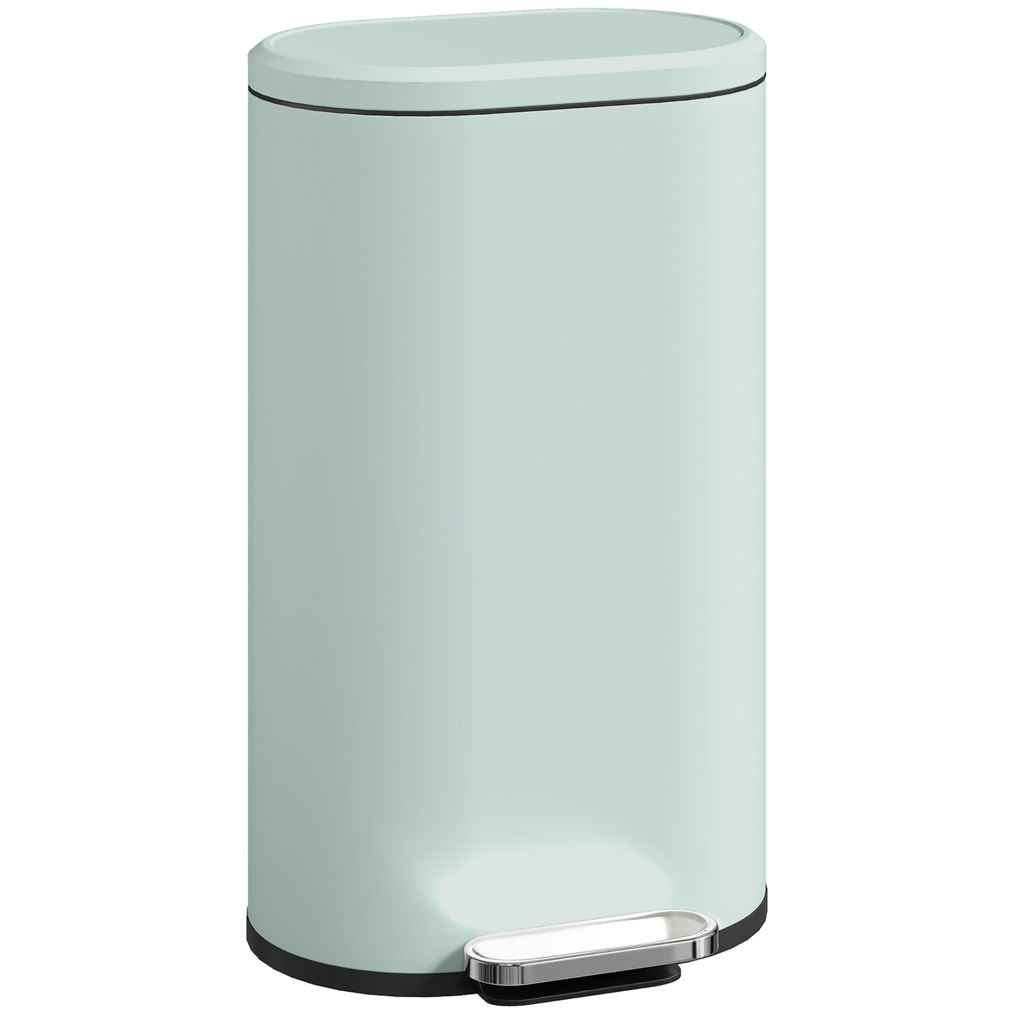 MÜLLEIMER KÜCHE 30 LITER Treteimer Soft-Close Metall Grün 36,5/61/31 cm - Grün, Metall (31/61/36.5cm) - Rolipo