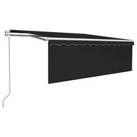 MARKISE Automatisch Einziehbar mit Volant 4x3 m Anthrazit - Anthrazit, Metall (400/1/400cm) - furnicato