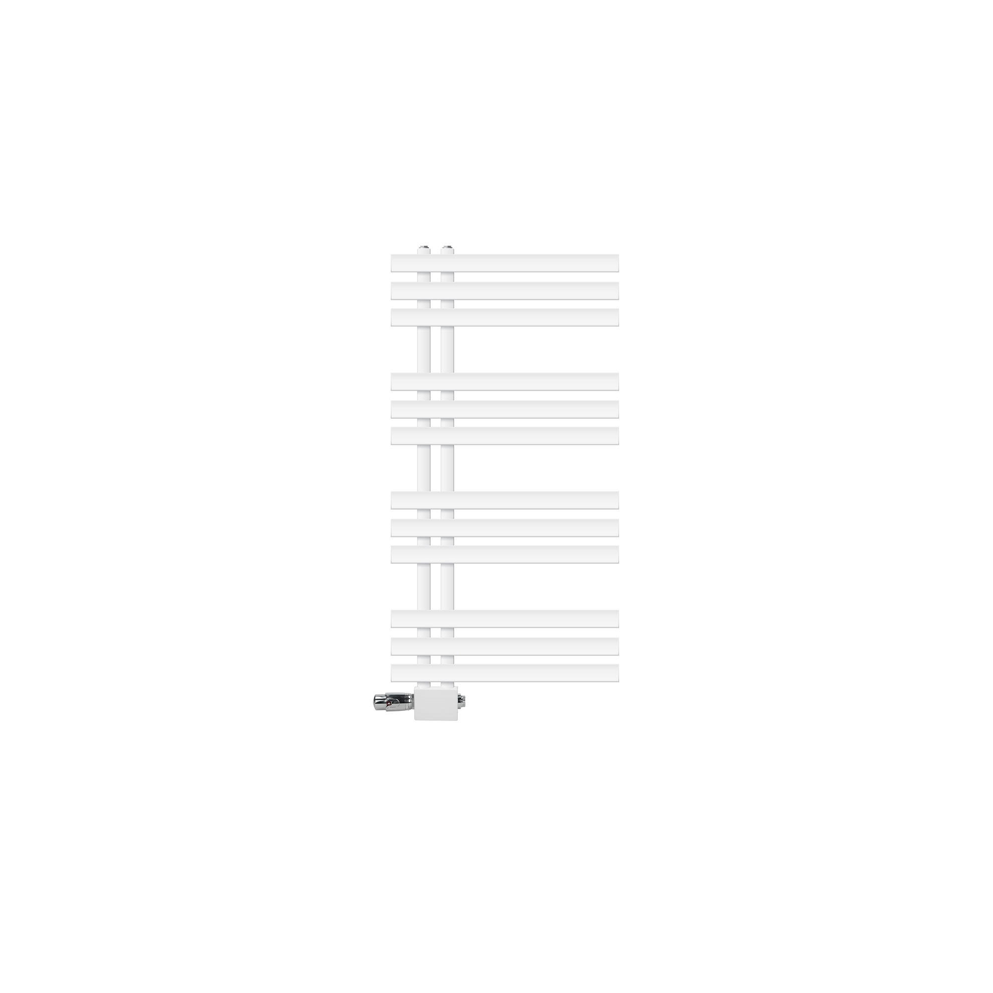 BADHEIZKÖRPER Iron EM 500x1000 mm Weiß mit Ventil Universal - Weiß, Metall (50/100/3cm) - LuxeBath