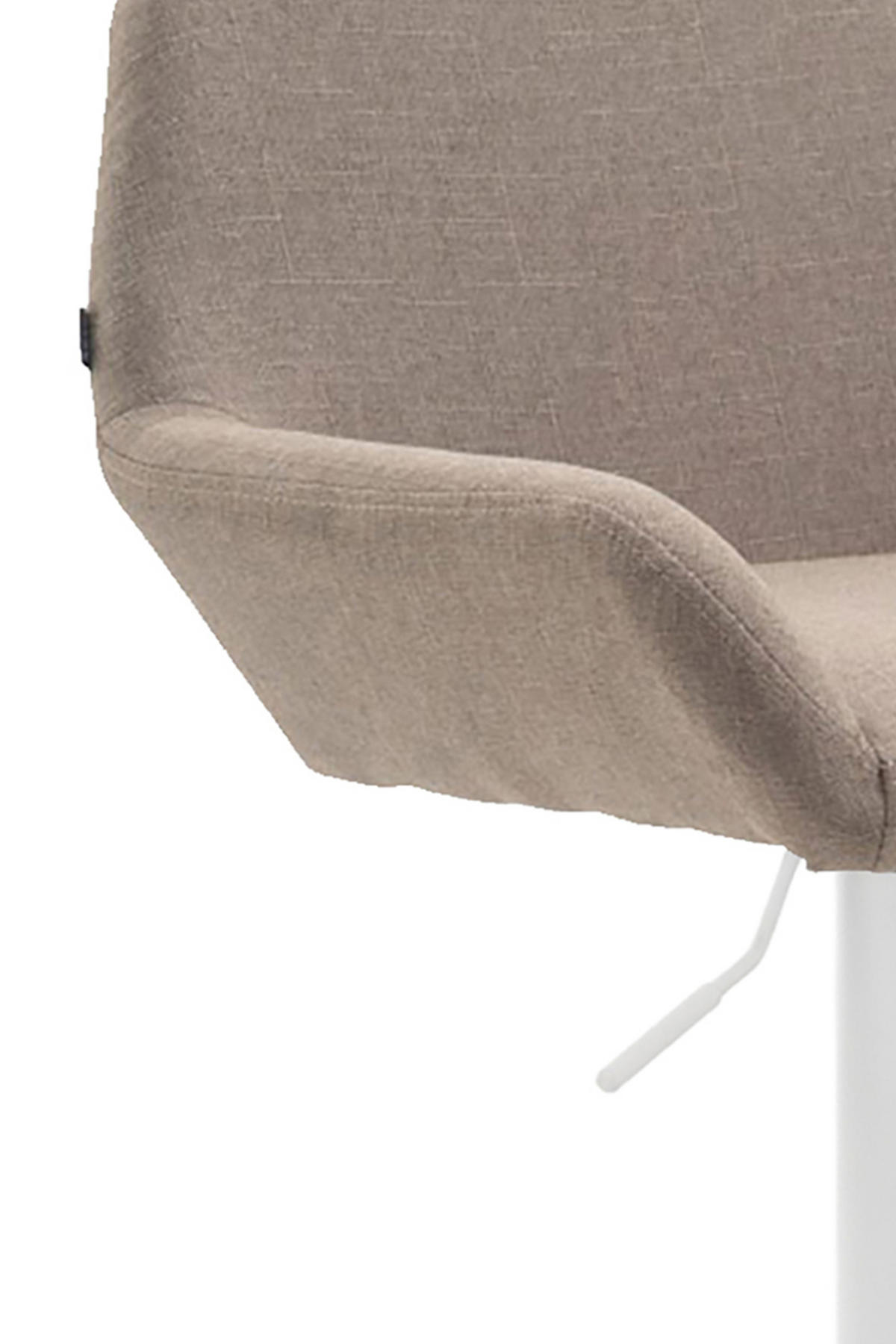 BARHOCKER 2er Set Prag Stoff weiß taupe - Taupe/Weiß, Textil/Metall (51/109/52cm) - TPFLiving