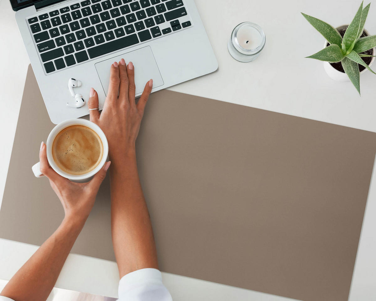 SCHREIBTISCHUNTERLAGE 90x45 cm Braun - Walnussfarben, Kunststoff (1.6/90/45cm) - Wallfluent