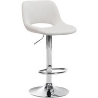 BARHOCKER JAKSON Creme Samt Chrom - Creme, Textil/Metall (42/86/46cm) - DELUKE