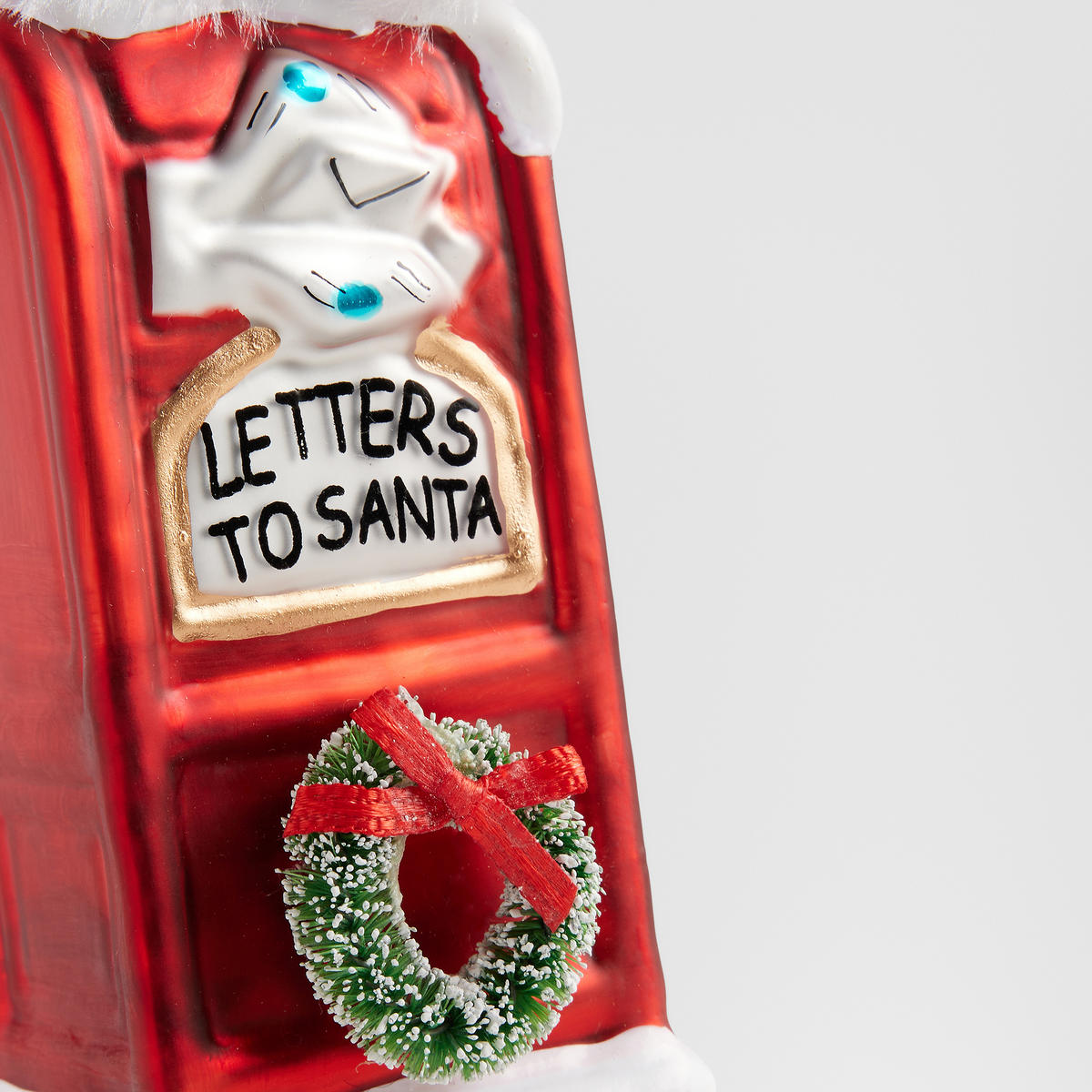 GLASKUGEL Letterso, Rot, 5.5x5x13 cm, Dekorative Weihnachtsdeko - Rot, Glas (5/5.5/13cm) - home&you