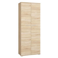 AKTENSCHRANK Optimal Sonoma Eiche hell 79 / 41 / 204cm - Braun/Grau, Holz/Holzwerkstoff (79/204/41cm) - Feldmann-Wohnen