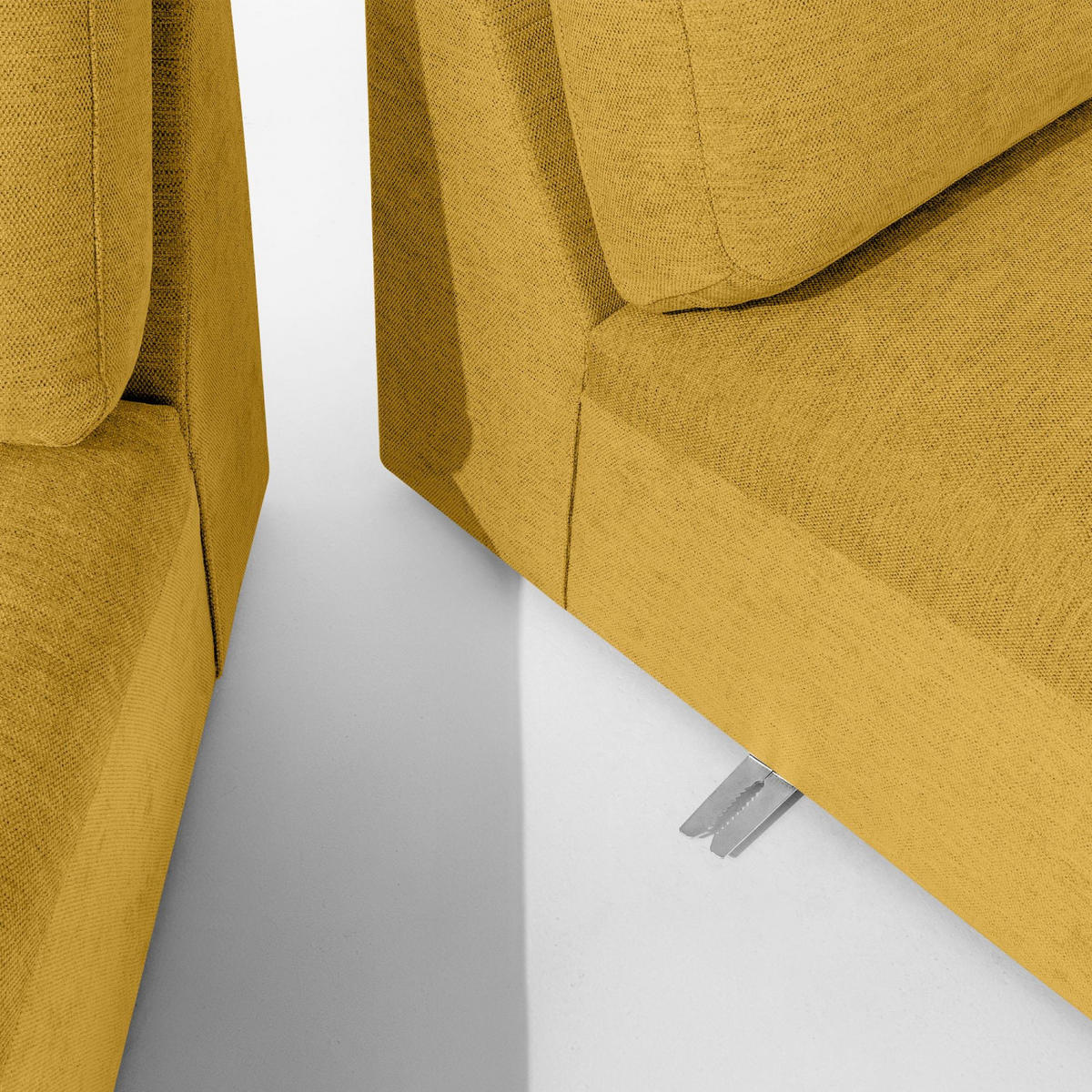 5-SITZER ECKSOFA ZUCCO Chenille links, Gelb - Gelb, Textil (430/84/105cm) - KONSIMO®