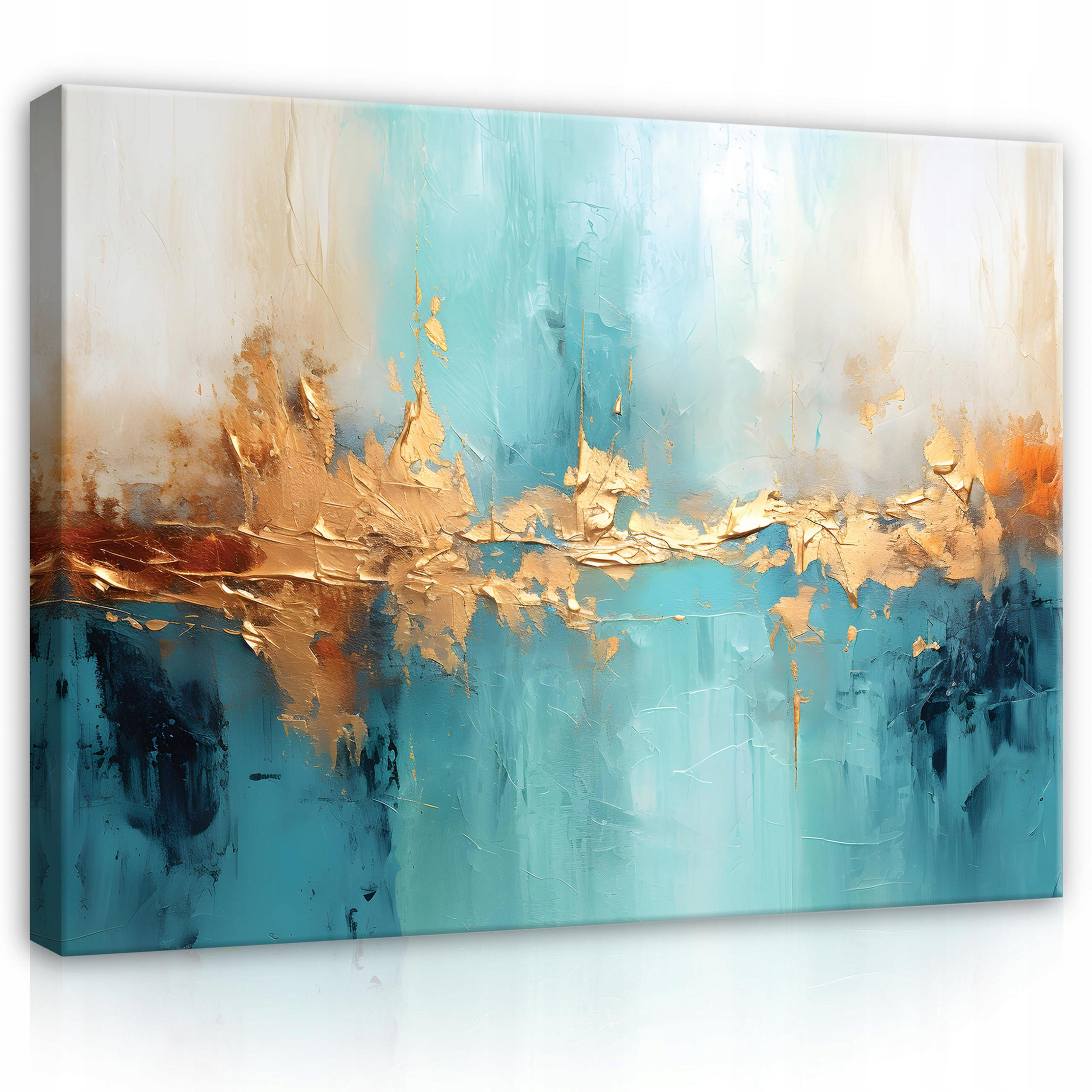 LEINWANDBILD Abstrakt Modern Bilder Wohnzimmer 100x70 - Multicolor, Holzwerkstoff (100/70cm) - Wallarena