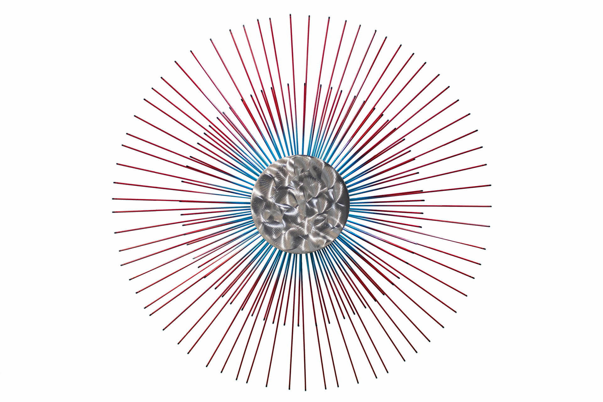 WANDDEKO Rot 80/80 cm - Rot, Metall (2.5/80/6cm) - KUNSTLOFT